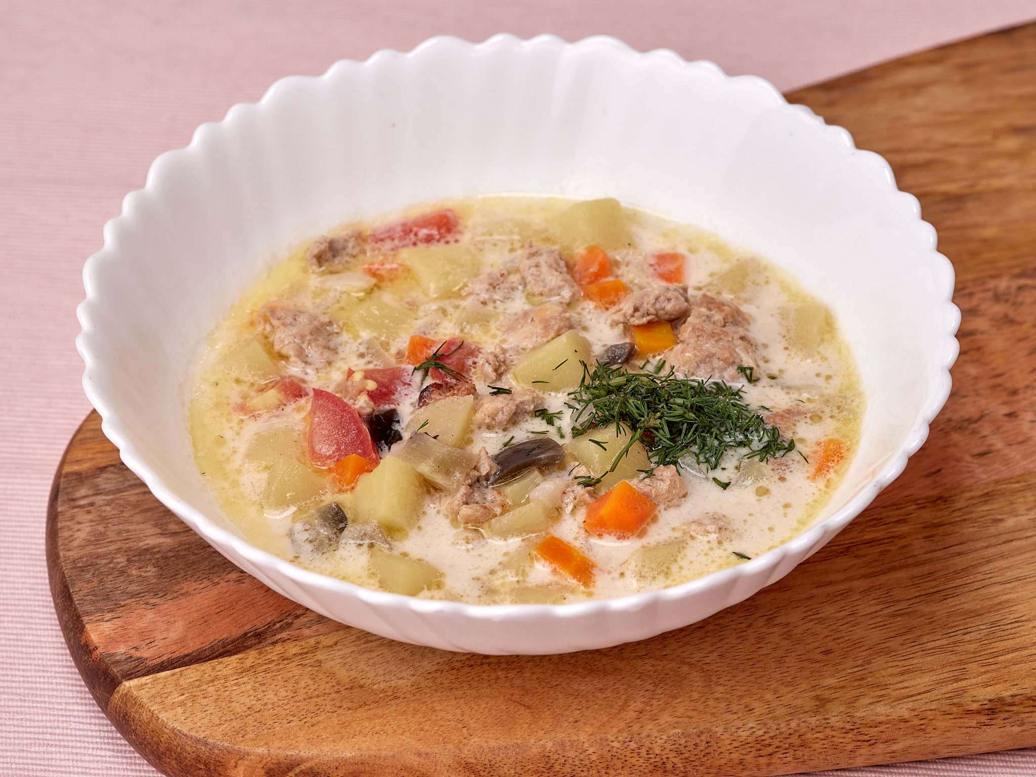 Позиции сервиса суп сырный с фаршем от dobraya.su