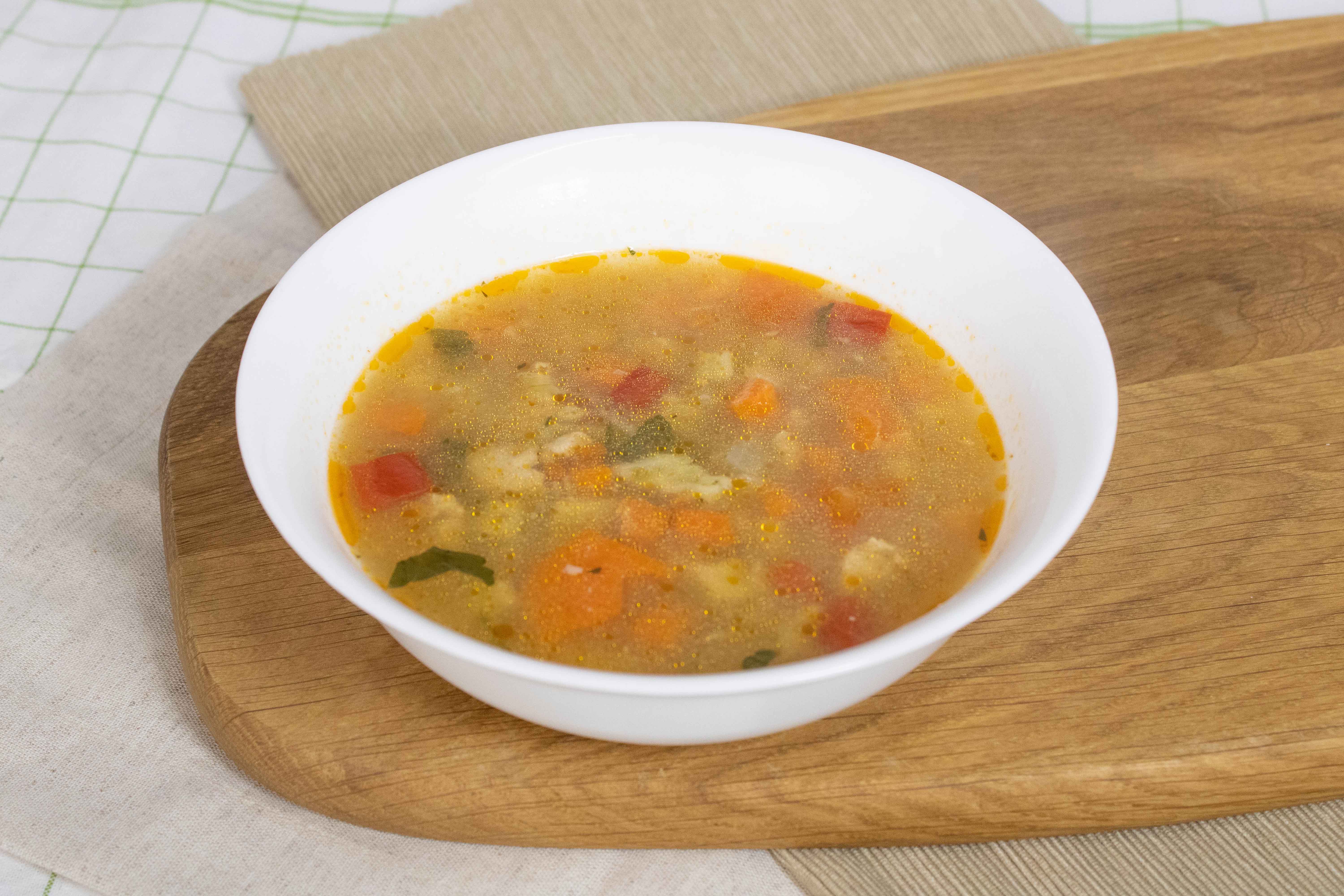 Позиции сервиса суп с рыбным фаршем и галушками от dobraya.su